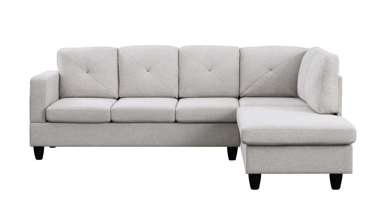 Santiago - Linen Sectional Sofa With Right Facing Chaise by Lilola Home | Bel Furniture