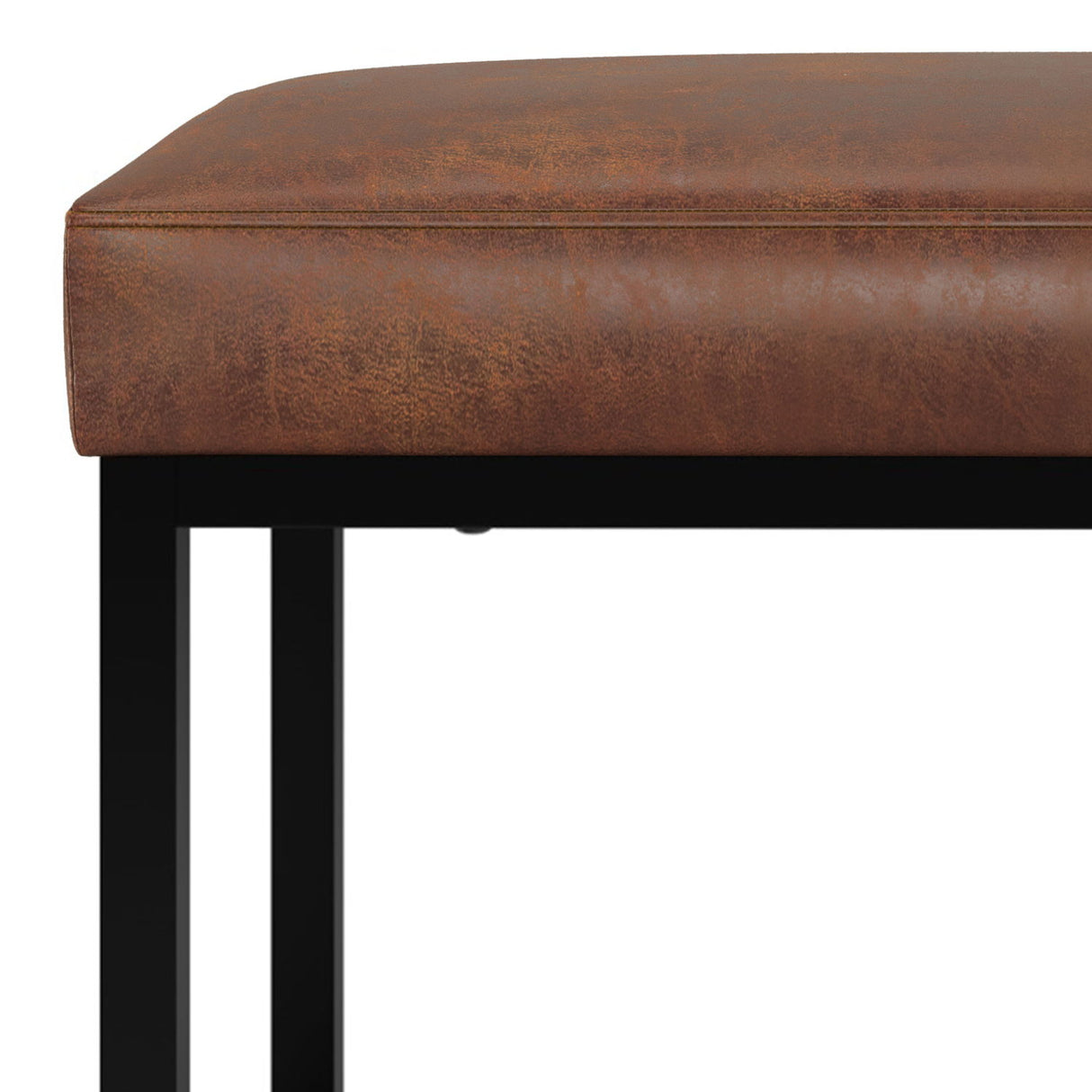 Reynolds - Small Bench - Distressed Saddle Brown by Simpli-Home | Bel Furniture