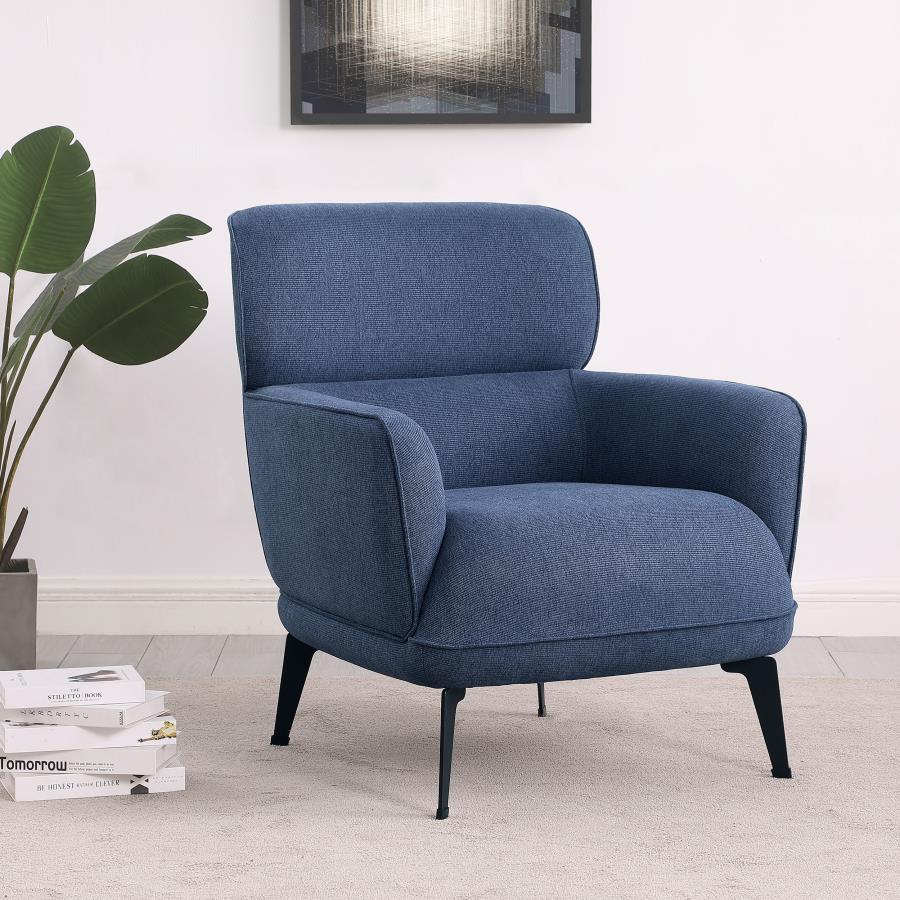 Andrea - Upholstered Crecent Arm Accent Chair by Coaster Fine Furniture | Bel Furniture