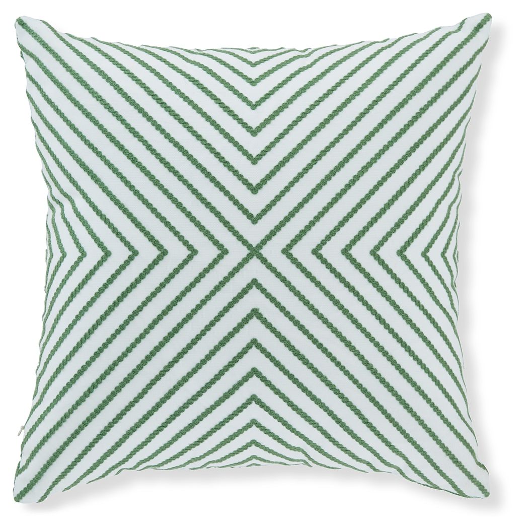 Bellvale - Green / White - Pillow (Set of 4) by Signature Design by Ashley® | Bel Furniture