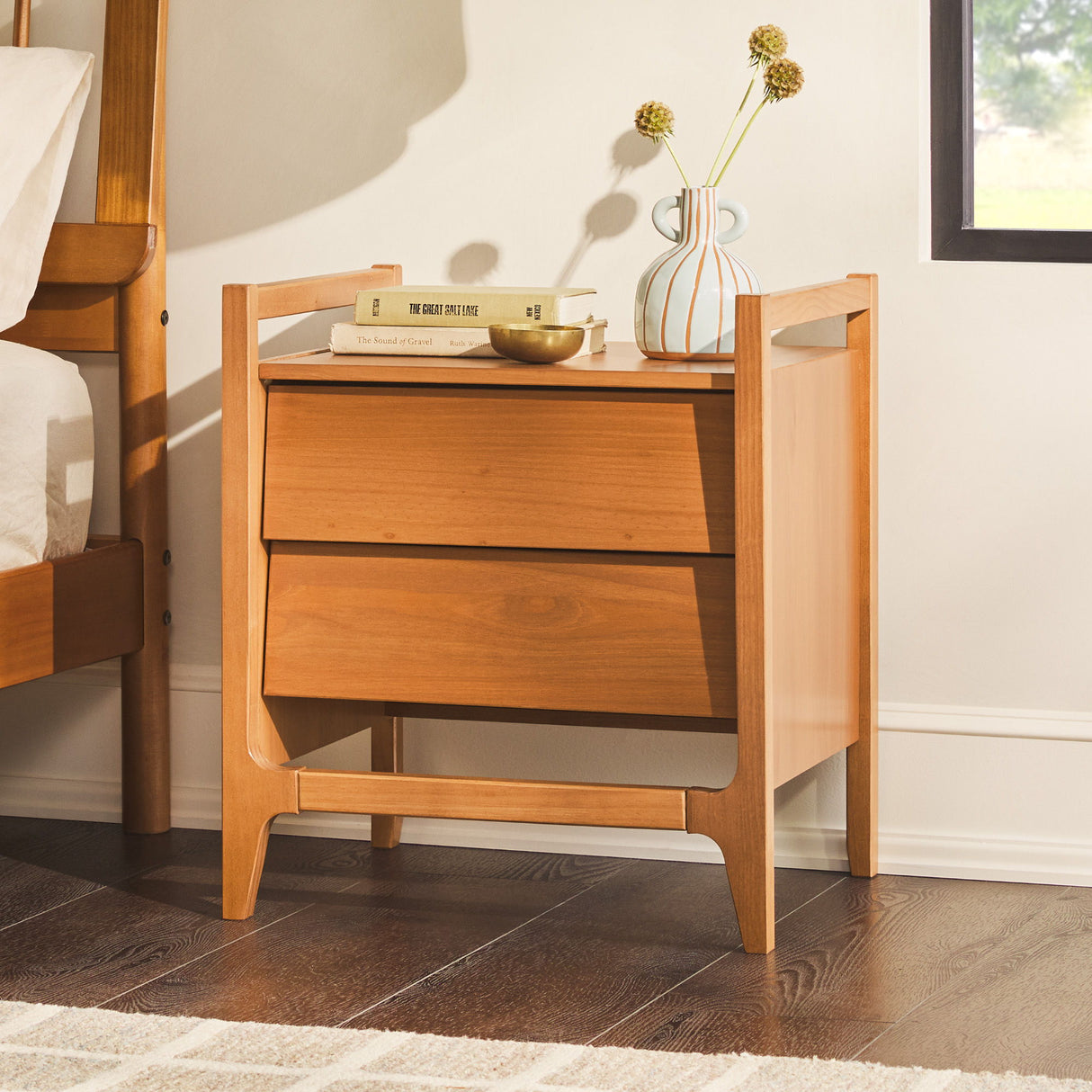 Scandi - Angle Face Nightstand by Walker Edison | Bel Furniture