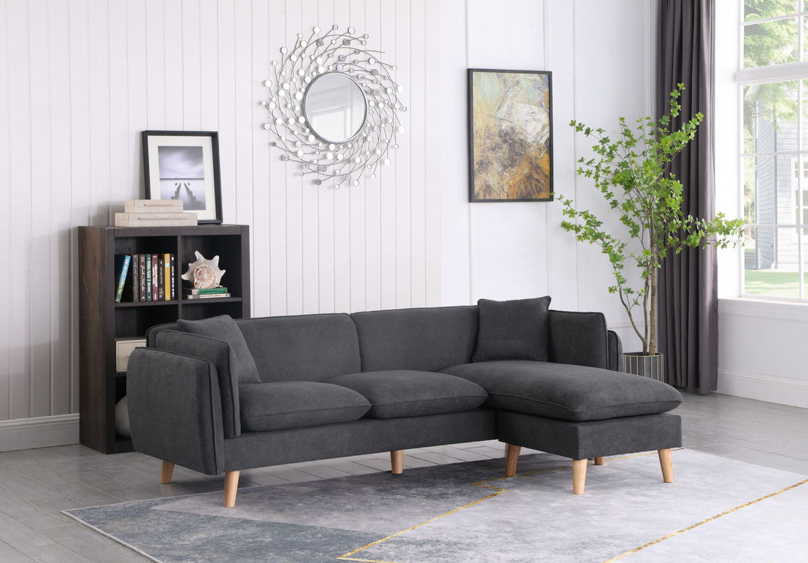 Brayden - Fabric Sectional Sofa Chaise by Lilola Home | Bel Furniture