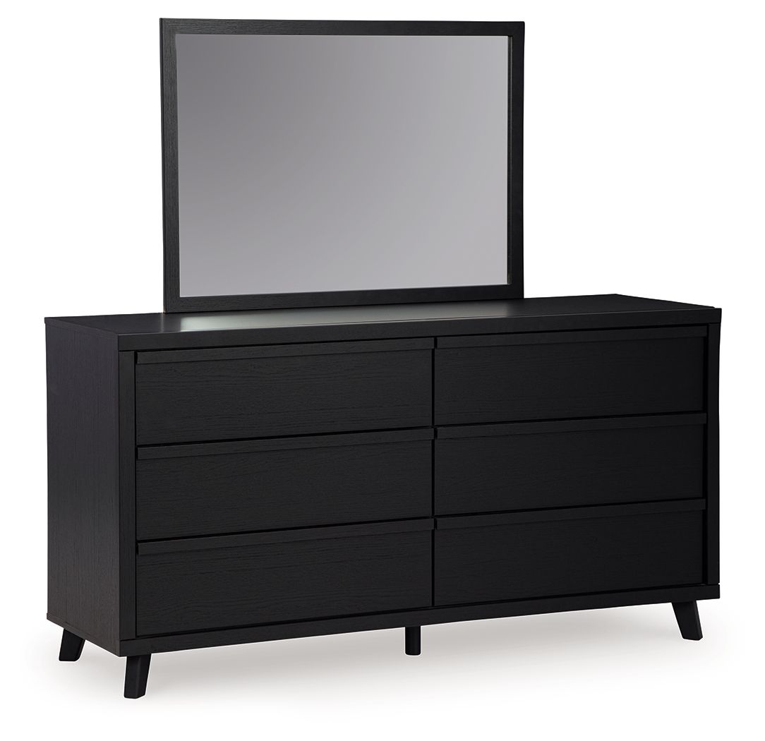 Danziar - Black - Dresser And Mirror by Signature Design by Ashley® | Bel Furniture