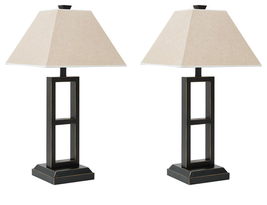 Deidra Metal Table Lamp (Set of 2) Black
