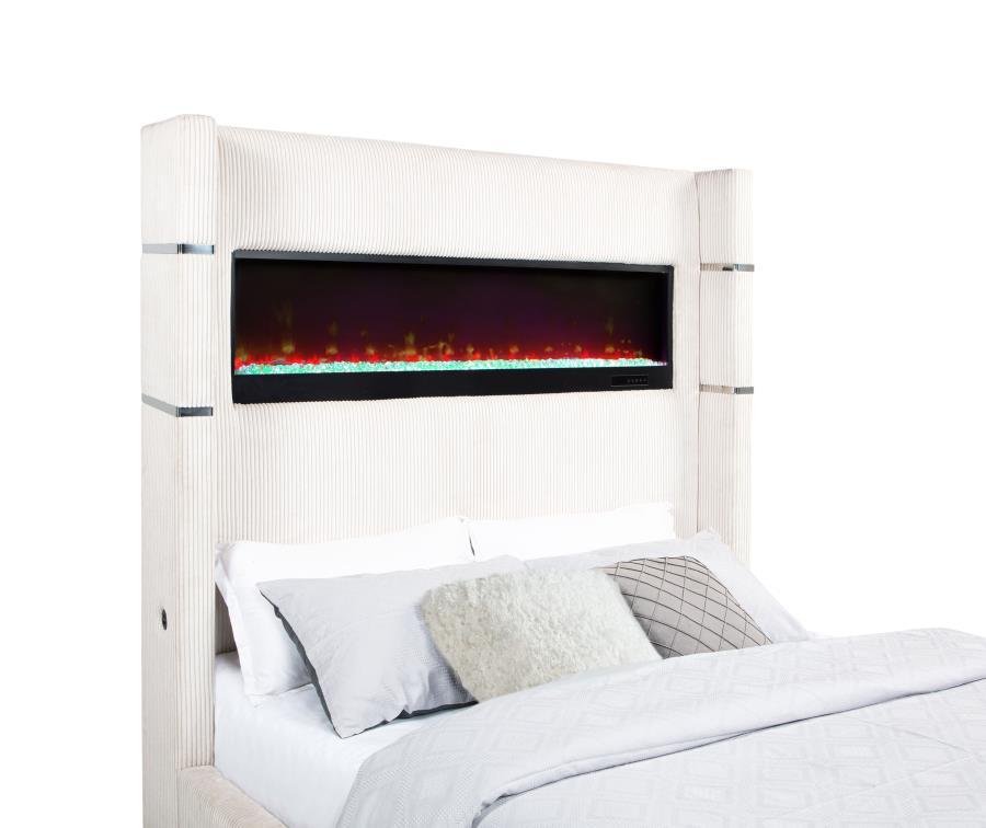 Tisdall - Upholstered Fireplace Bed by Coaster Fine Furniture | Bel Furniture