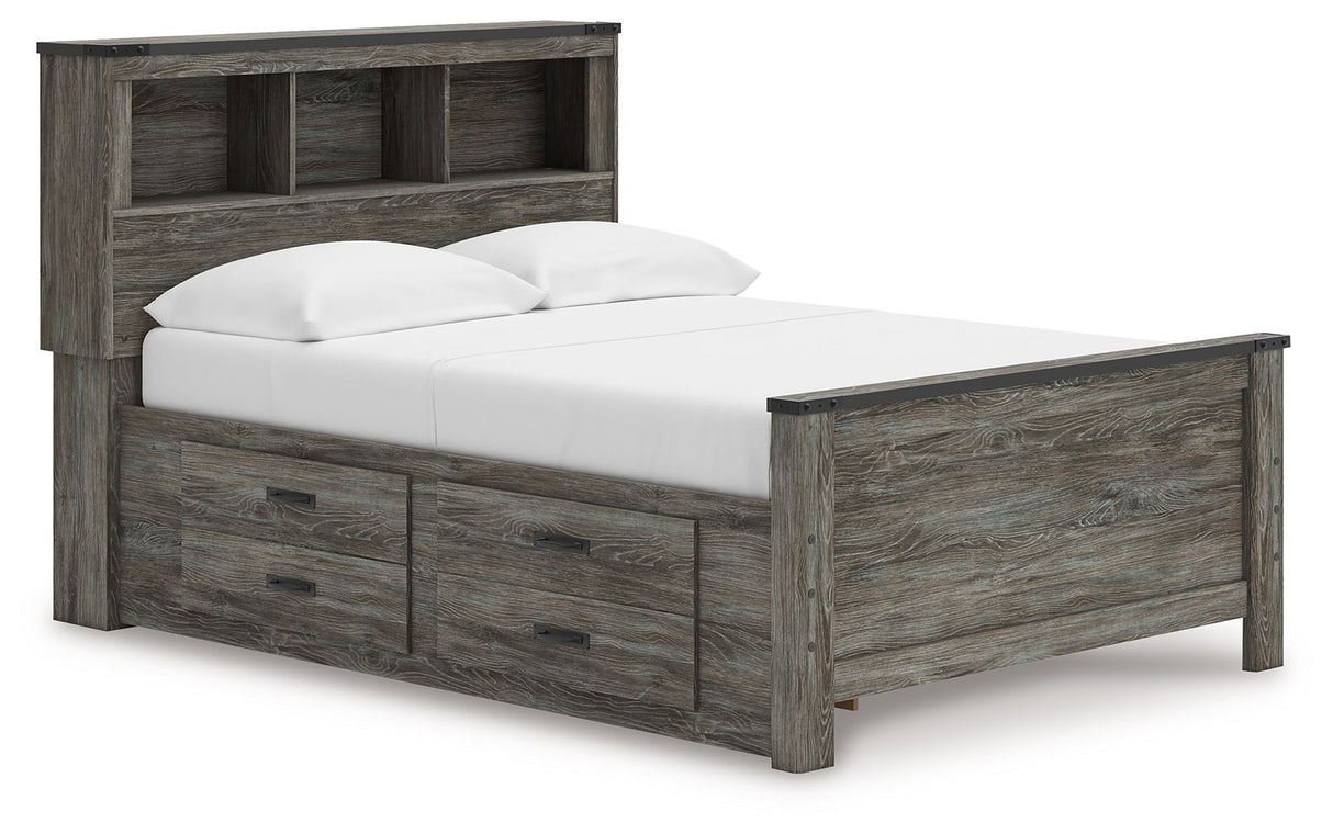 Frandern - Bookcase Panel Bed Gray Full 4 Drawers by Signature Design by Ashley® | Bel Furniture