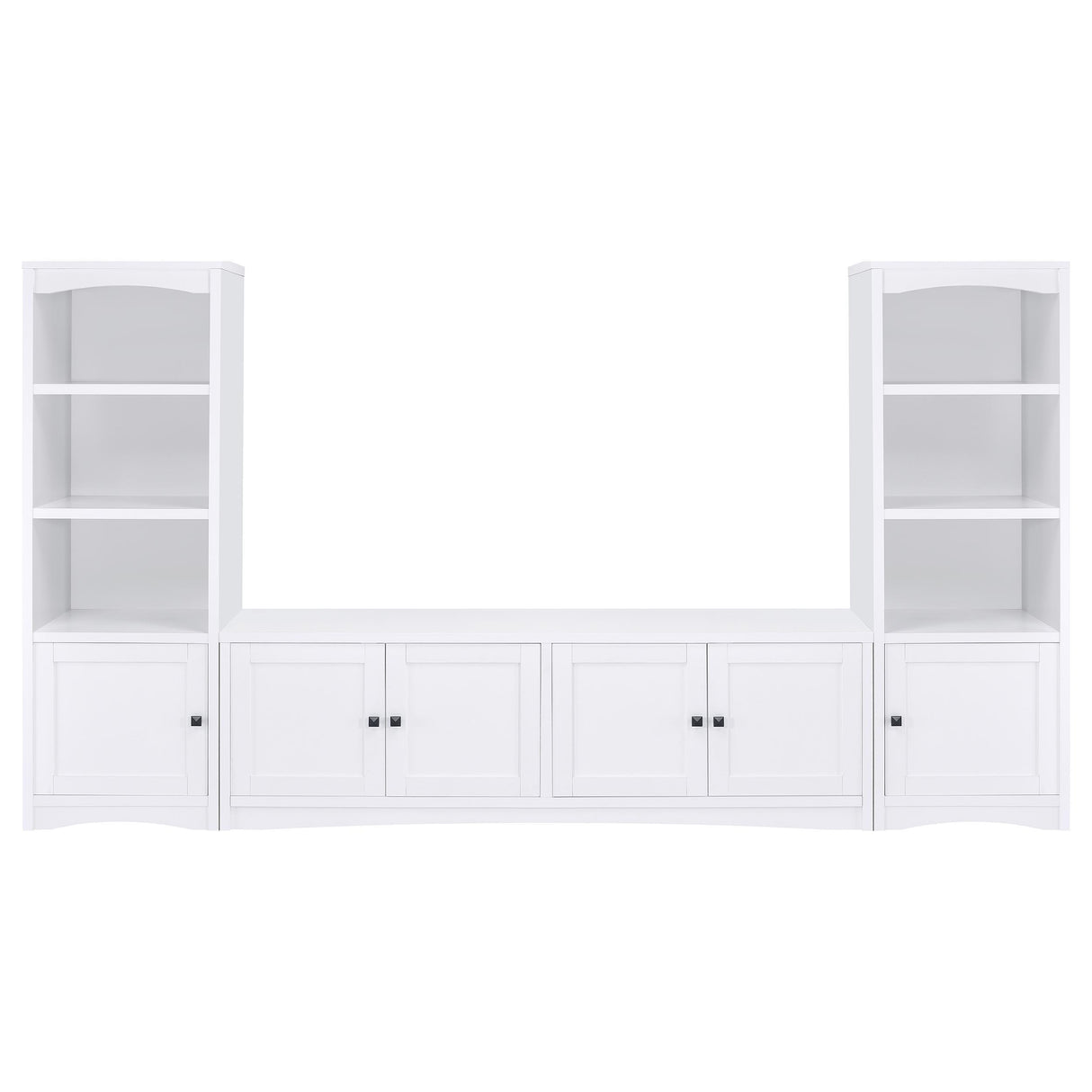 Laughlin - 3-piece Entertainment Center TV Stand - White White by Coaster Fine Furniture | Bel Furniture