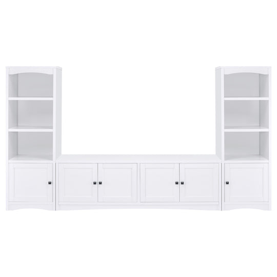 Laughlin - 3-piece Entertainment Center TV Stand - White White by Coaster Fine Furniture | Bel Furniture