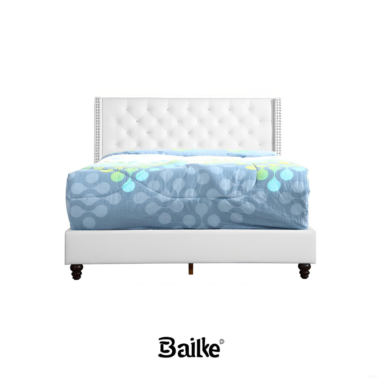 Upholstered Nailhead Trim Chic Bed - view 30