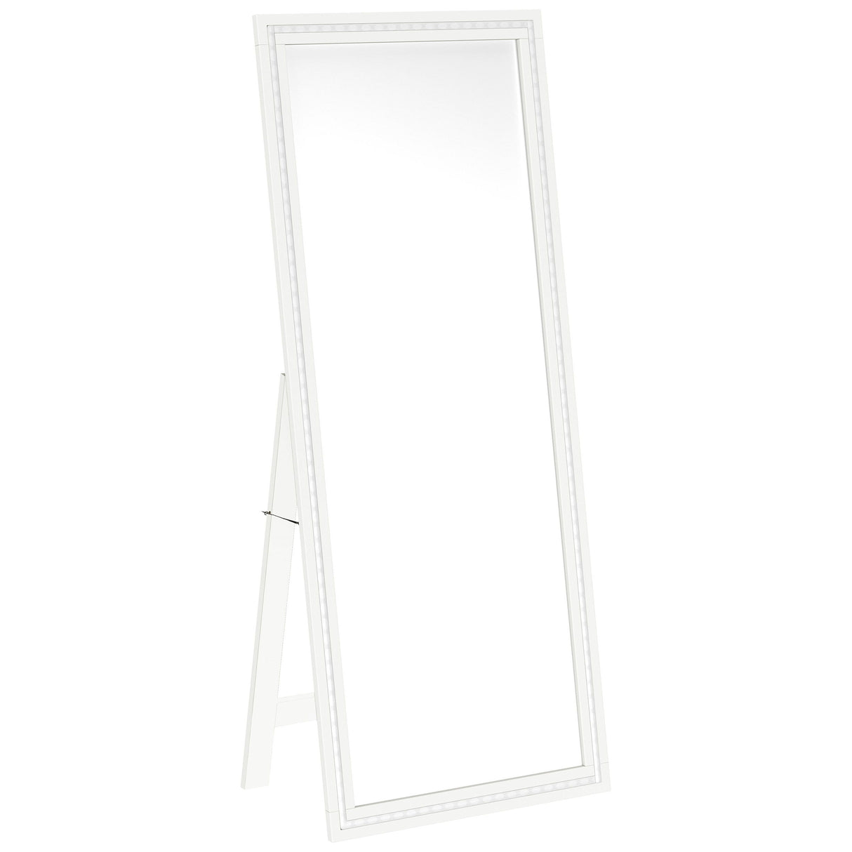 Windrose - Tempered LED Standing Mirror White by Coaster Fine Furniture | Bel Furniture