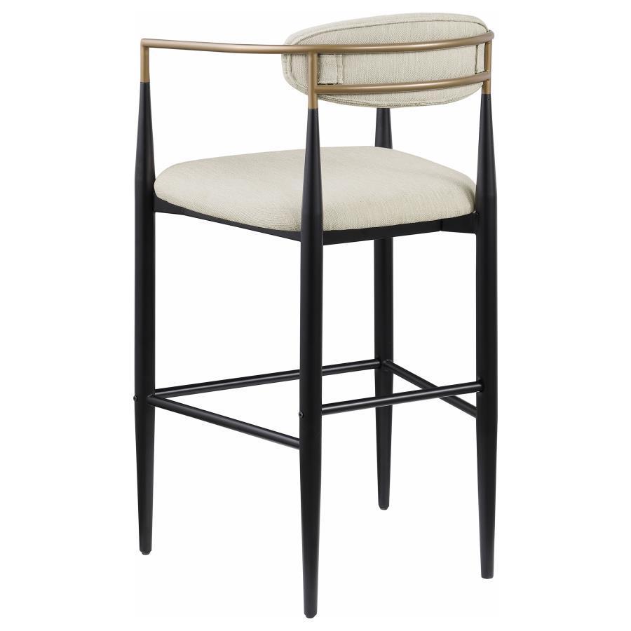 Tina - Metal Pub Height Bar Stool With Upholstered Back And Seat (Set of 2) by Coaster Fine Furniture | Bel Furniture