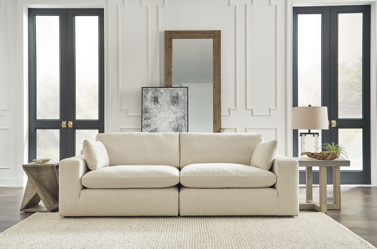 Elyza - Loveseat 2 Pc Sectional - Linen