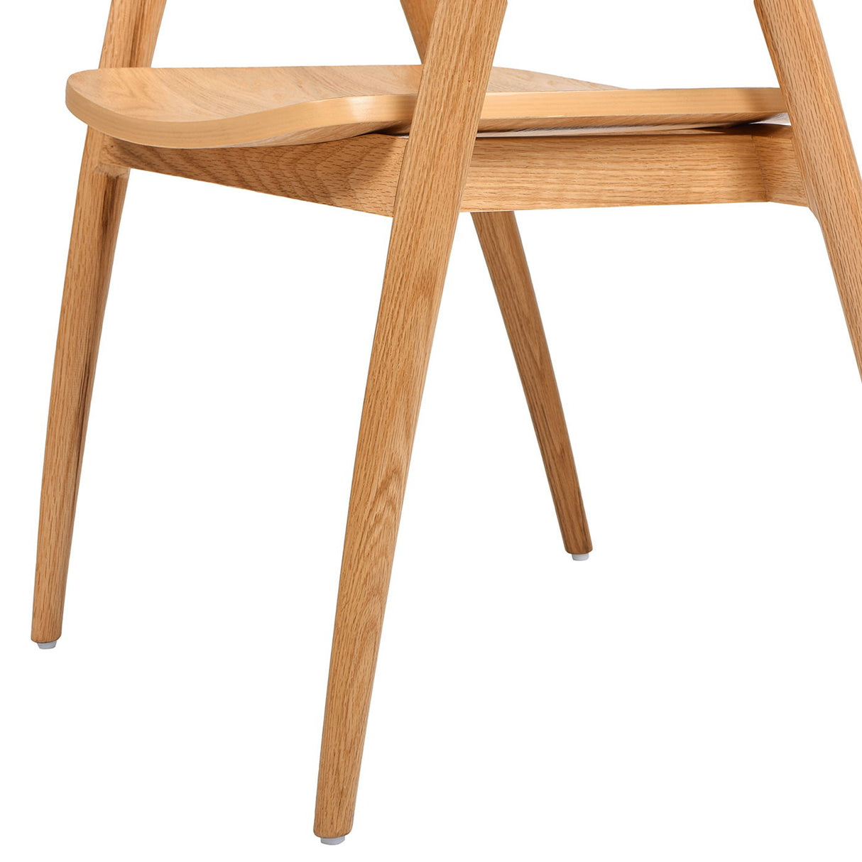 Simeon - Scandinavian Sculpted Dining Chair - Warm Natural Brown by Jennifer Taylor Home | Bel Furniture