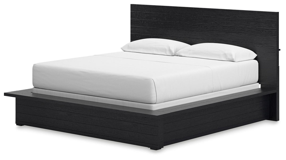 Londer - Black - California King Panel Bed by Millennium® by Ashley | Bel Furniture