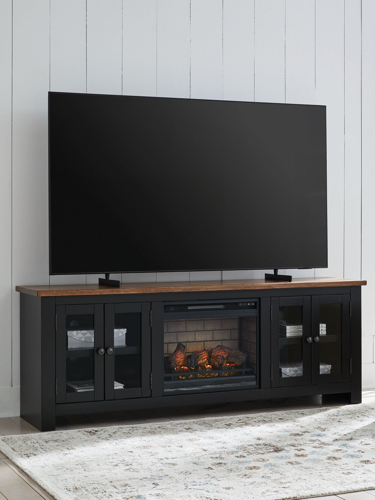 Wildenauer - 76" TV Stand With Electric Fireplace by Signature Design by Ashley® | Bel Furniture