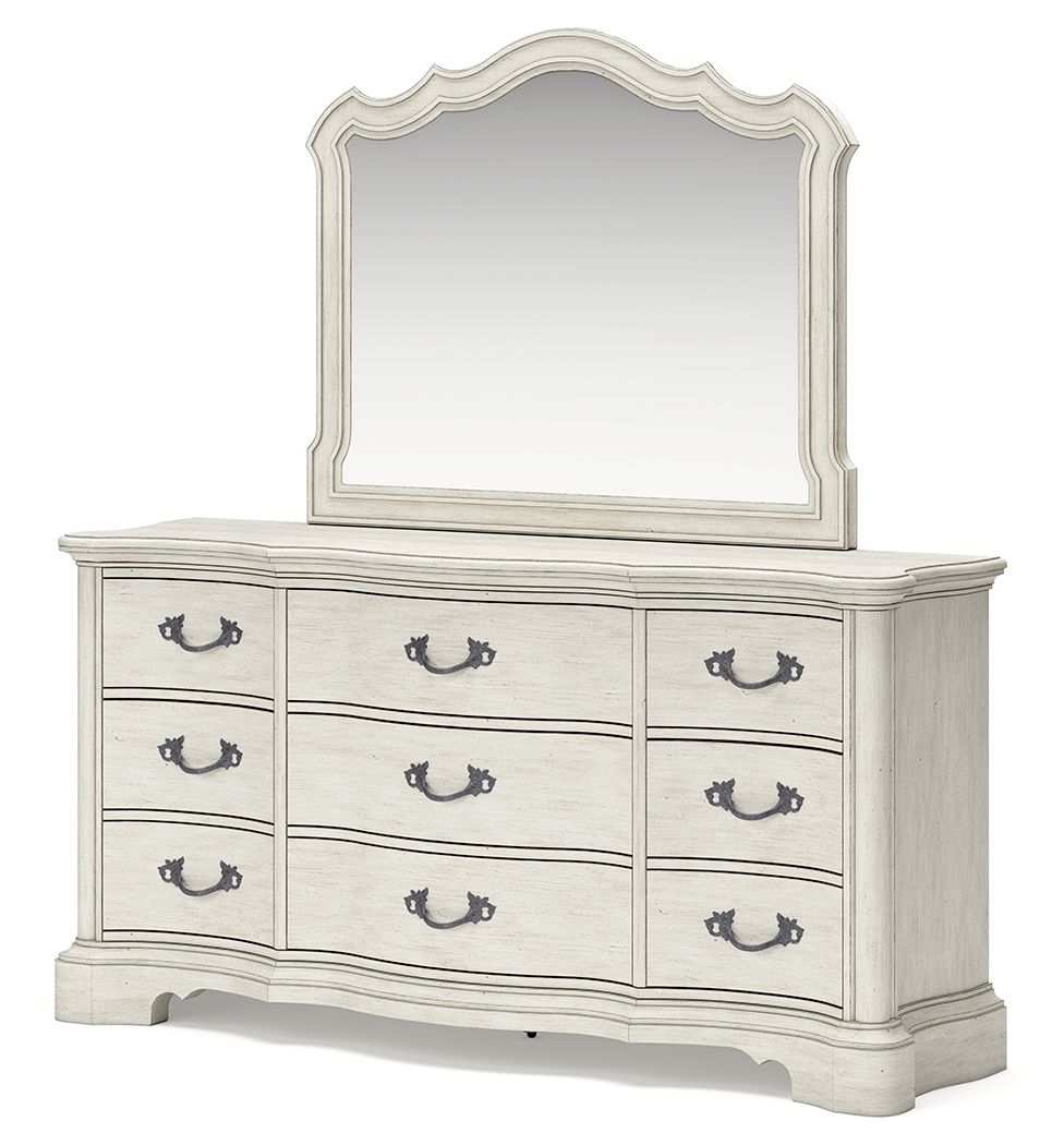 Arlendyne - Antique White - Dresser And Mirror by Signature Design by Ashley® | Bel Furniture