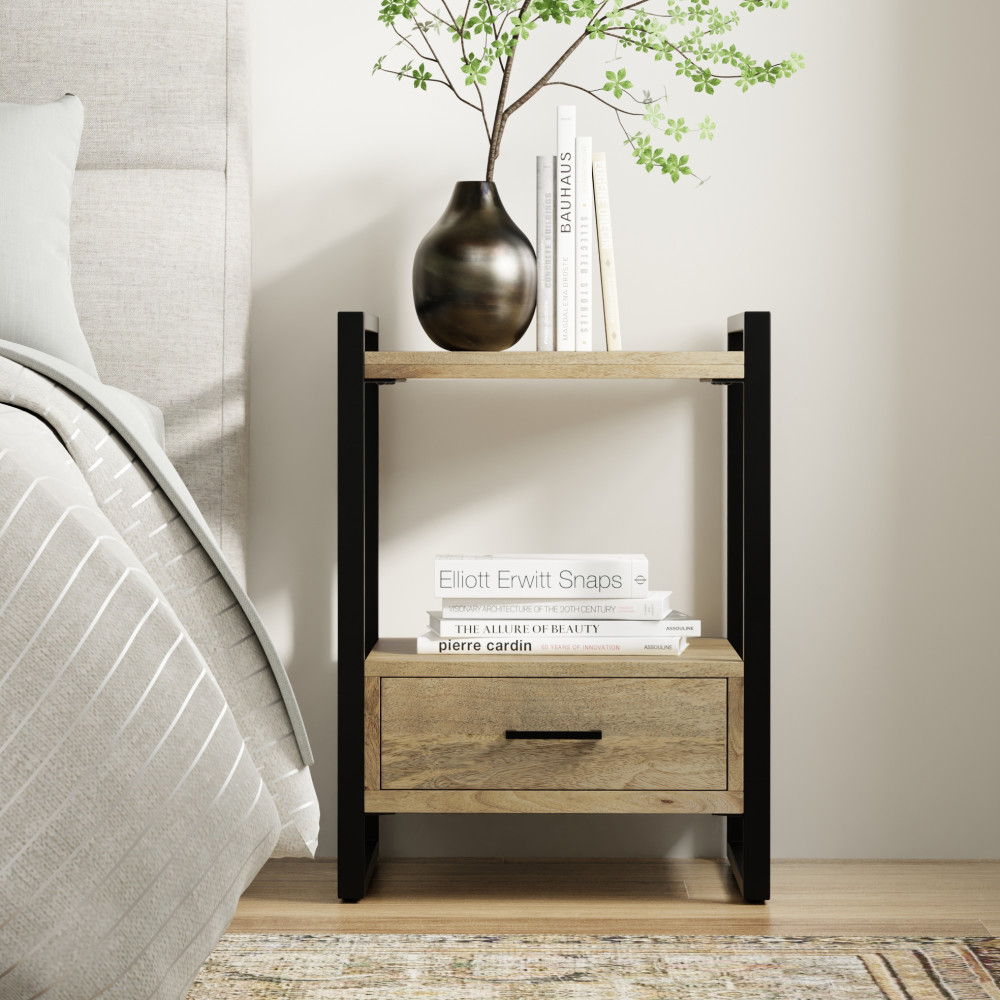 Riverside - Bedside Table - Natural by Simpli-Home | Bel Furniture