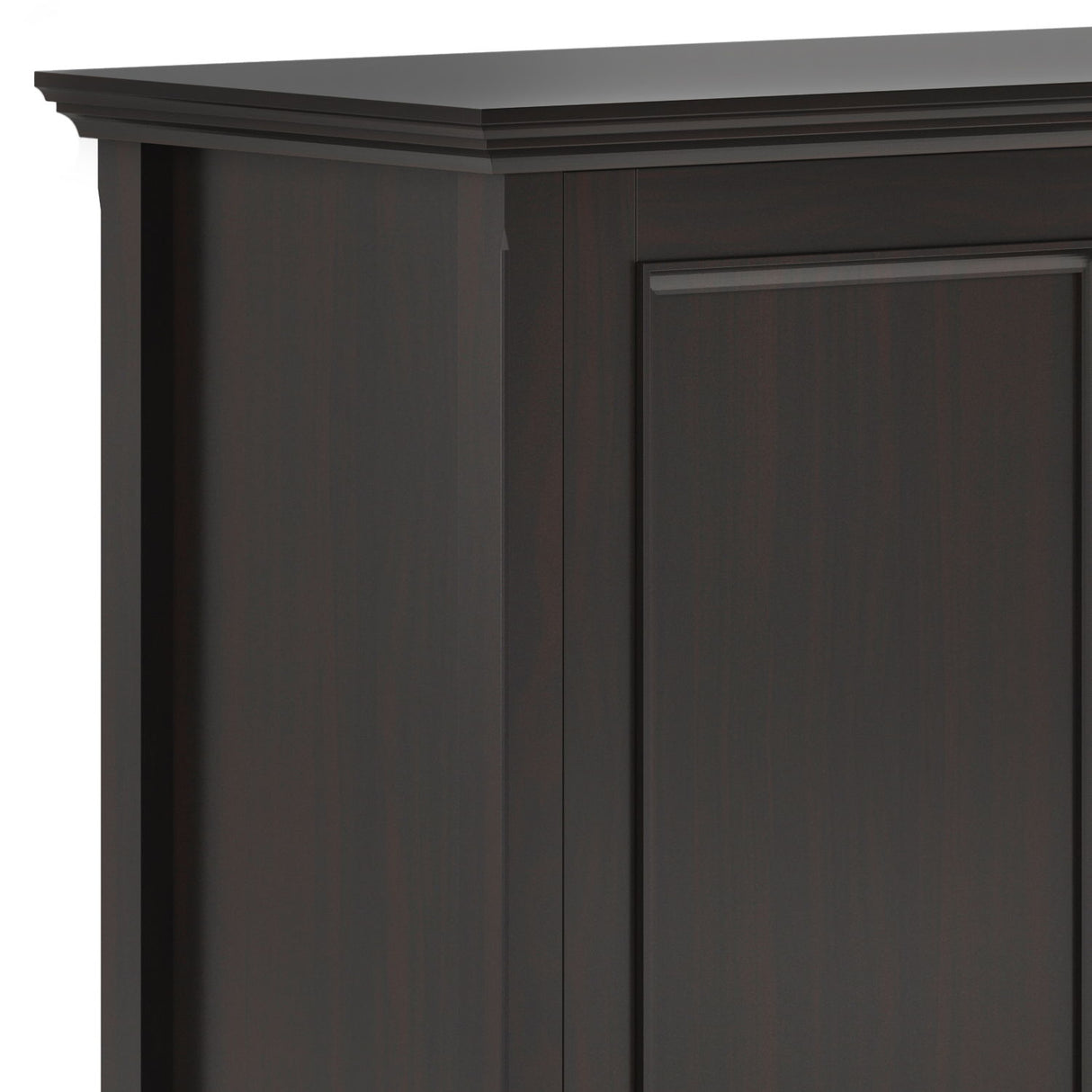 Amherst - Wide 3 Door Storage Cabinet - Hickory Brown by Simpli-Home | Bel Furniture