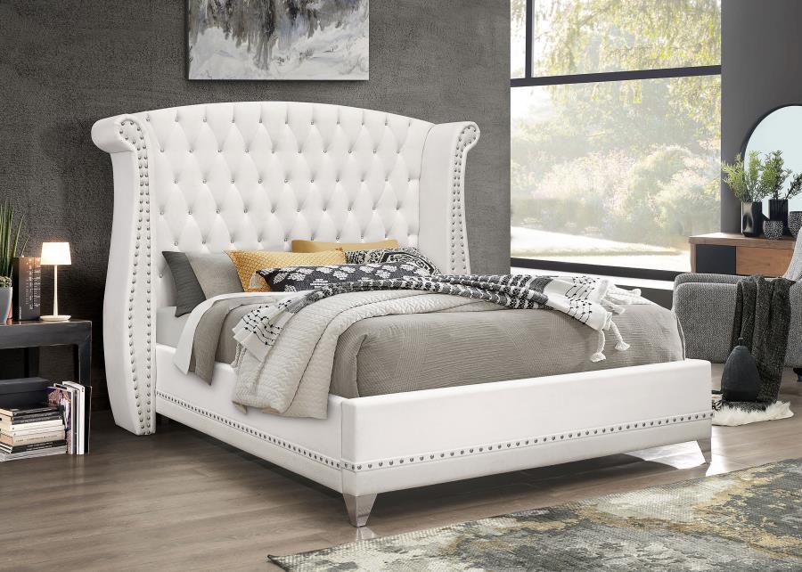 Barzini - Upholstered Wingback Bed by CoasterElevations | Bel Furniture