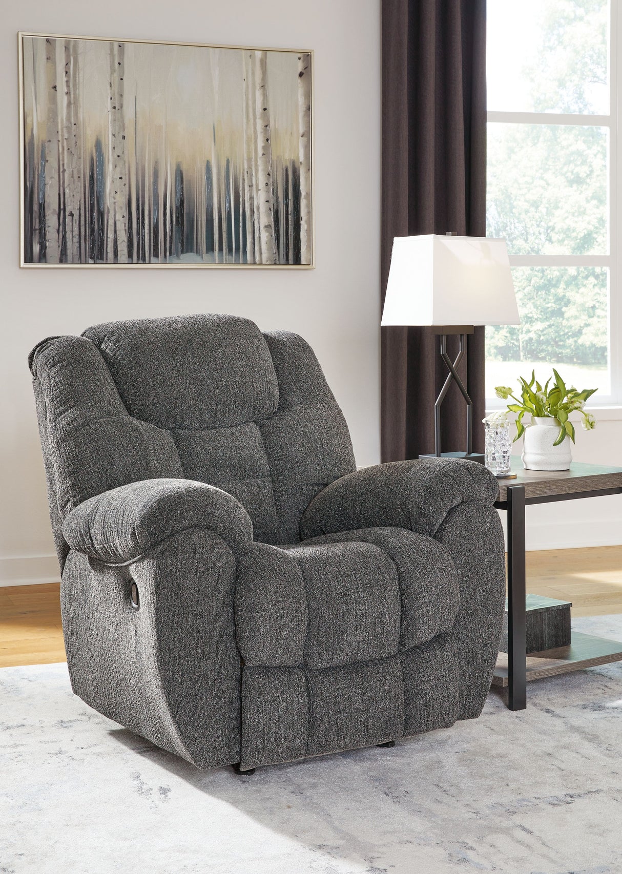 Foreside - Charcoal - Rocker Recliner by Signature Design by Ashley® | Bel Furniture