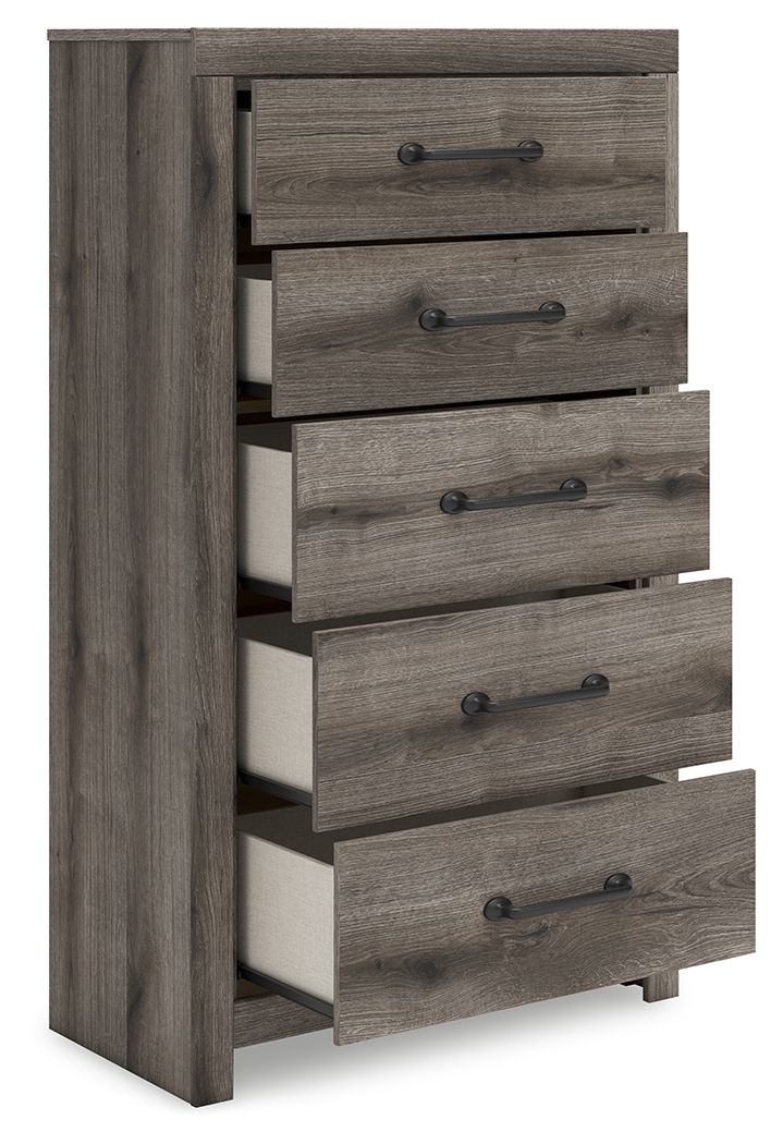 Graystorm - Brown Gray - Five Drawer Chest by Signature Design by Ashley® | Bel Furniture