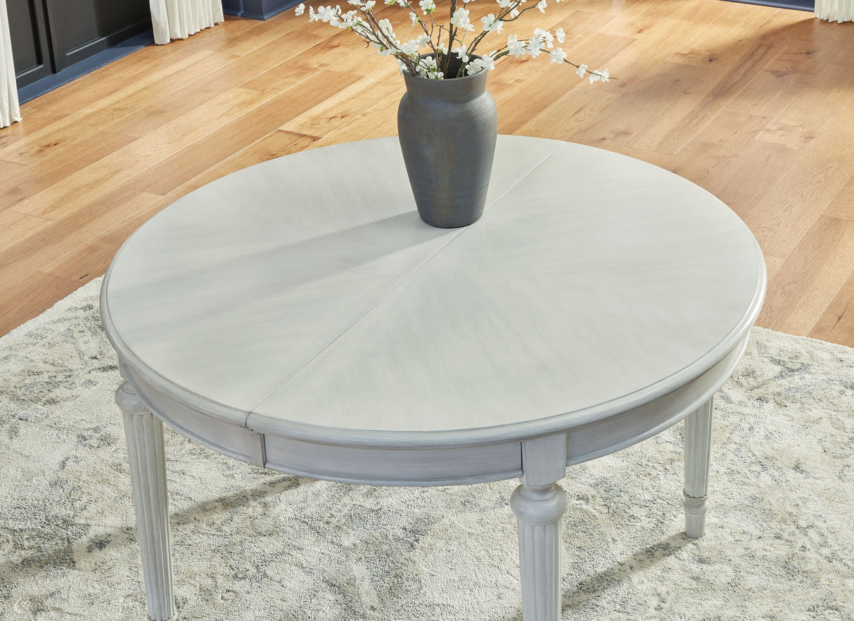 Montelaine - Antique White - Oval Dining Room Extension Table by Benchcraft® | Bel Furniture
