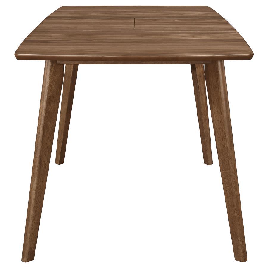 Alfredo - Extension Leaf Dining Table - Natural Walnut by CoasterEveryday | Bel Furniture