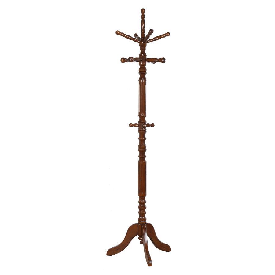 Achelle - 11 Hook Freestanding Coat Rack Hanger Dark Brown by CoasterEveryday | Bel Furniture