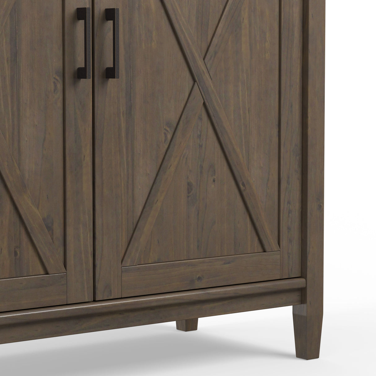 Ela - Medium Storage Cabinet - Smoky Brown by Simpli-Home | Bel Furniture