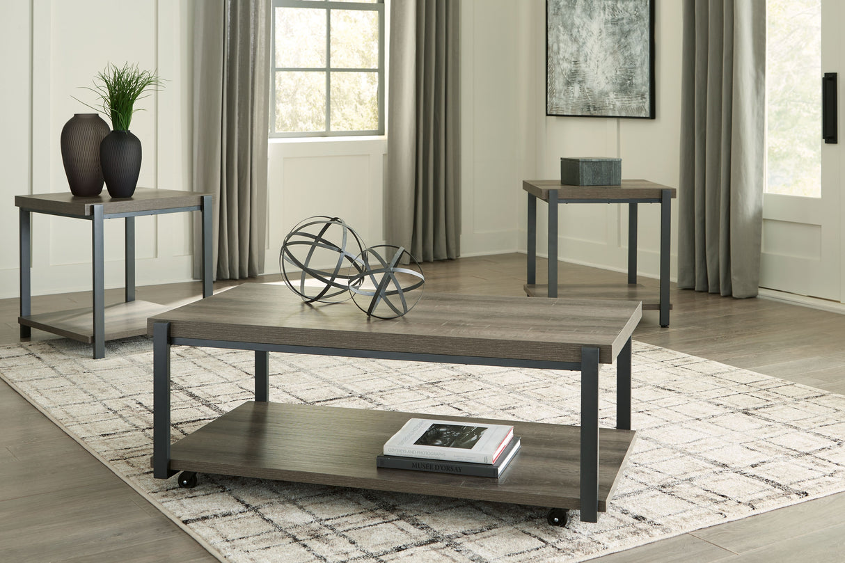 Wilmaden - Gray / Black - Occasional Table Set (Set of 3) by Signature Design by Ashley® | Bel Furniture