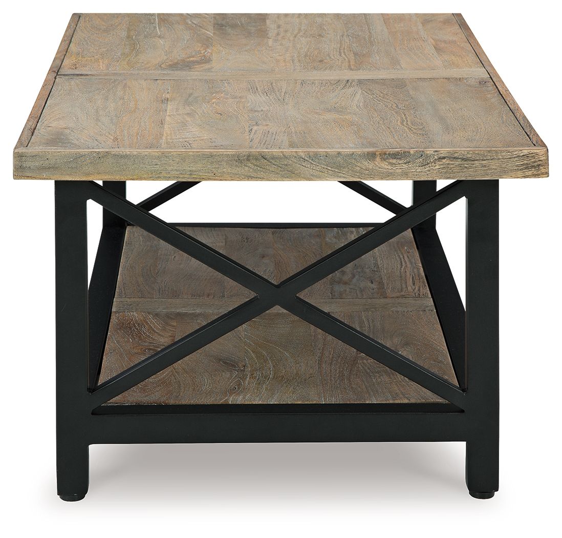 Bristenfort - Brown / Black - Rectangular Cocktail Table by Signature Design by Ashley® | Bel Furniture