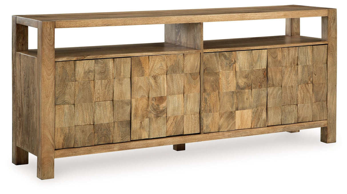 Hudwick - Natural Brown - Accent Cabinet by Signature Design by Ashley® | Bel Furniture