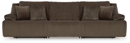 Top Tier - Reclining Sectional Dark Brown 3 Pc. Sofa Reclining Sectional by Signature Design by Ashley® | Bel Furniture
