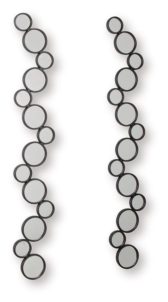 Vinler - Black - Accent Mirror Set (Set of 2) by Signature Design by Ashley® | Bel Furniture