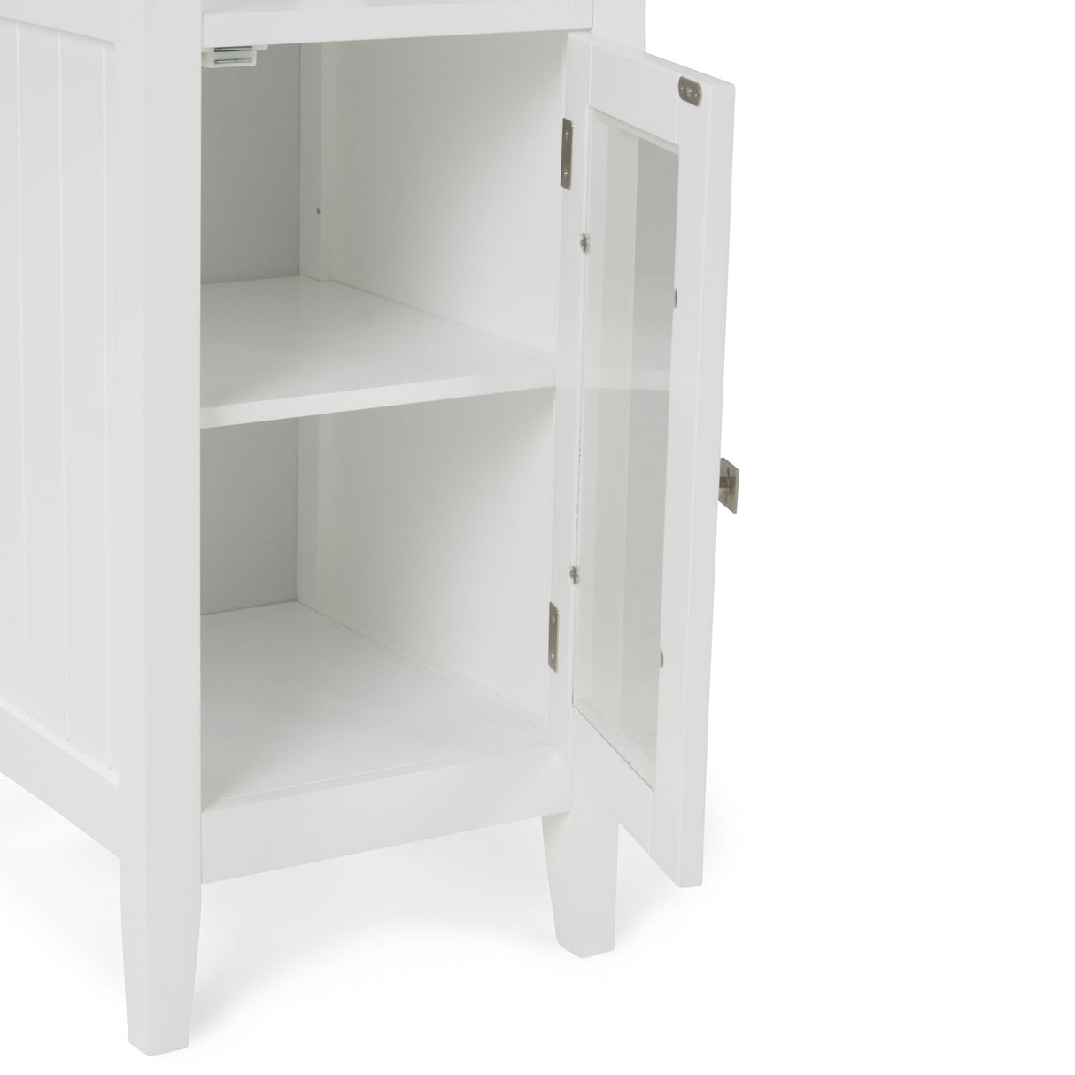 Acadian - Bath Storage Tower - Pure White by Simpli-Home | Bel Furniture