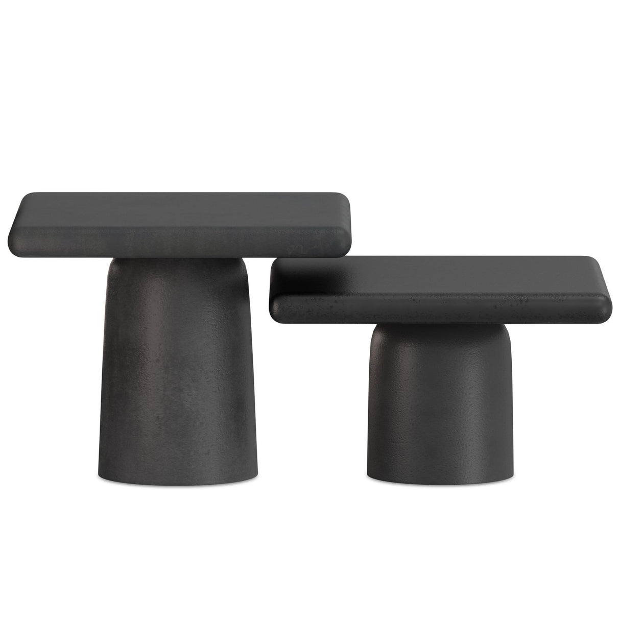 Zachary - 2 Piece Set Cast Aluminum Coffee Table - Black by Simpli-Home | Bel Furniture