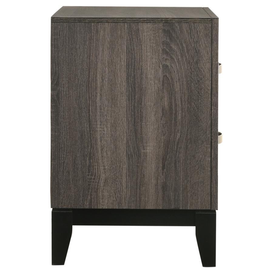 Watson - 2-Drawer Nightstand - Gray Oak by CoasterEveryday | Bel Furniture