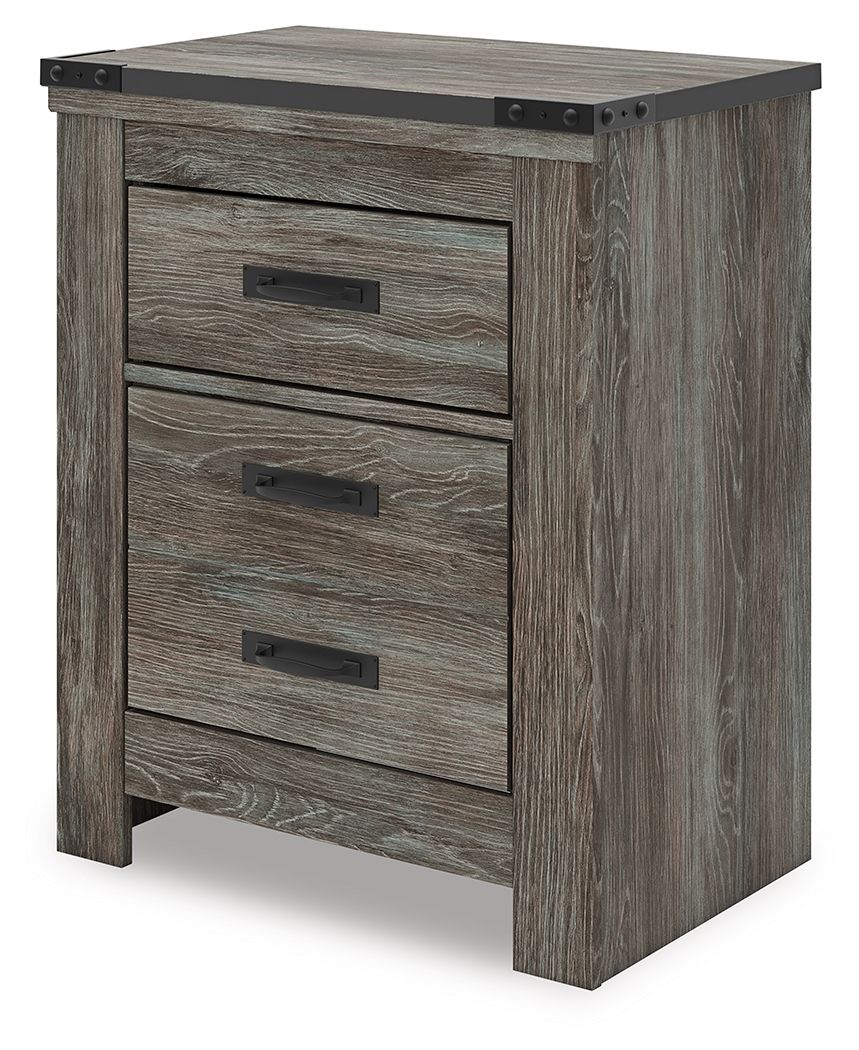 Frandern - Gray - Two Drawer Night Stand by Signature Design by Ashley® | Bel Furniture