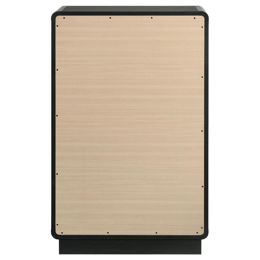 Cavelle - 5-Drawer Chest Of Drawers - Black by Coaster Fine Furniture | Bel Furniture