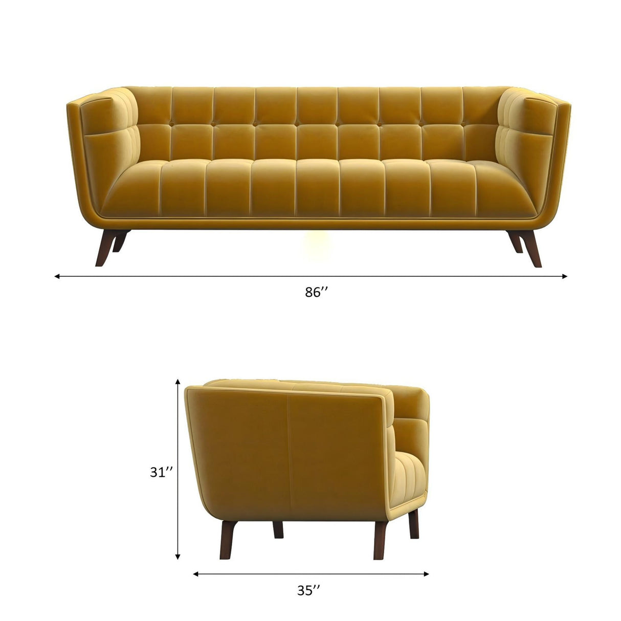 Addison - Mid-Century Modern Design Tufted Sofa