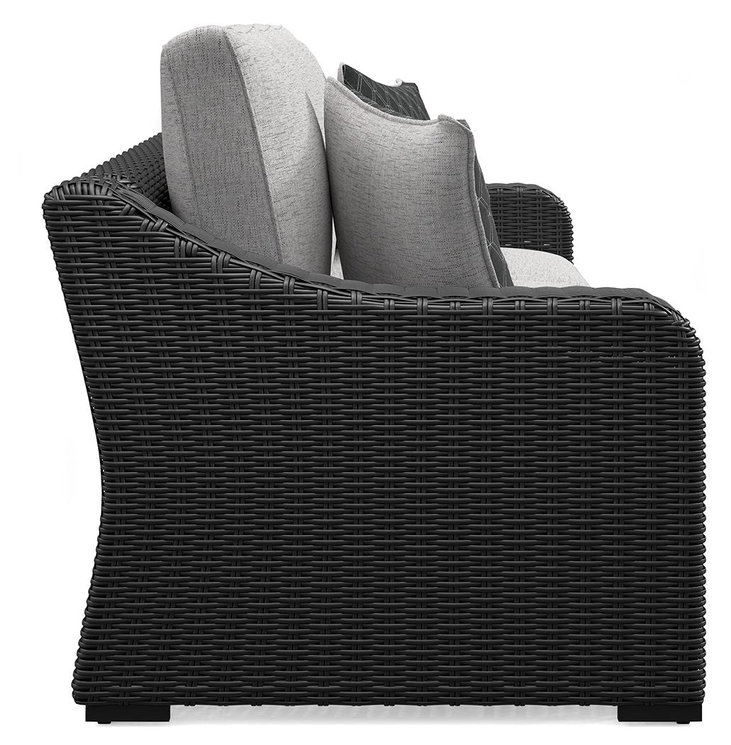 Beachcroft - Sofa With Cushion - Black / Light Gray