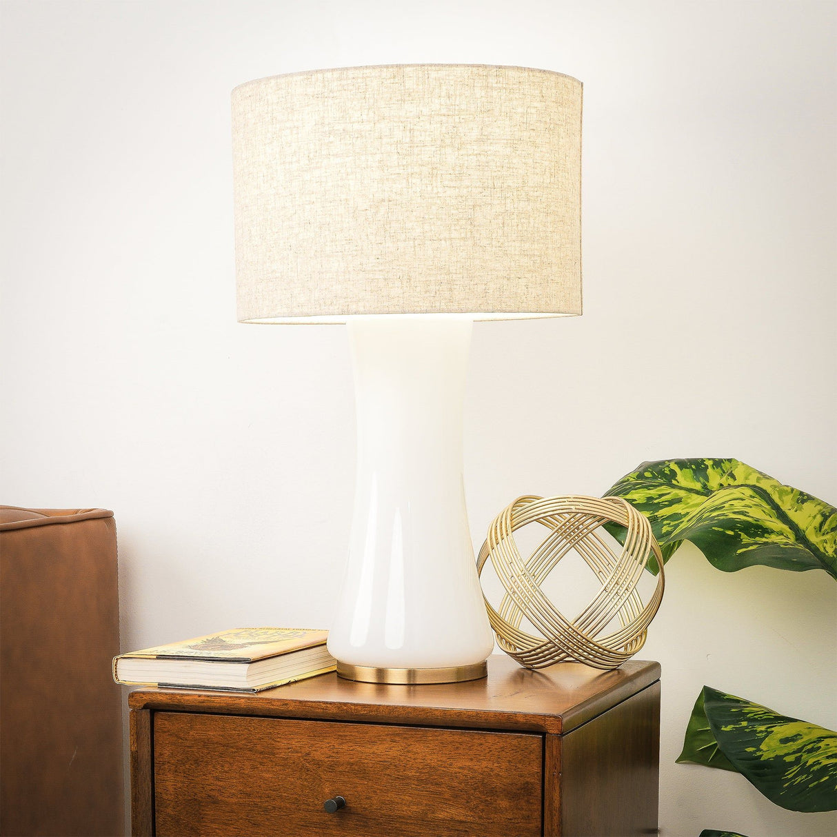 Cascade - Lamp Base Table Lamp - Beige / Gold / White by Ashcroft Furniture | Bel Furniture