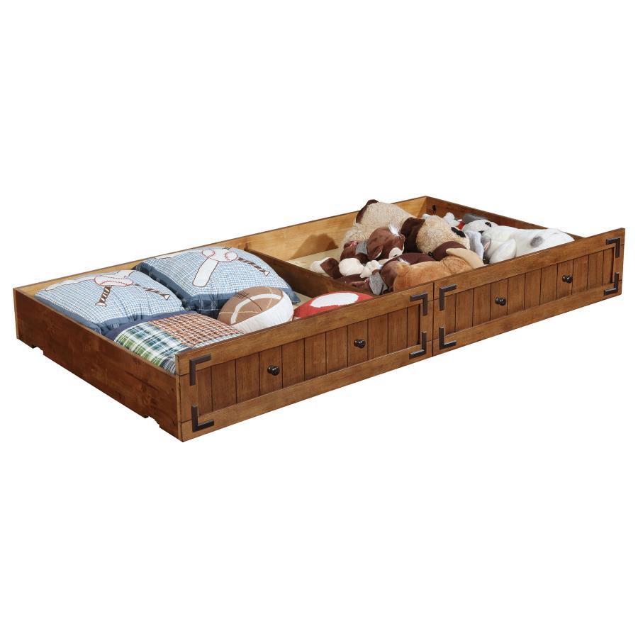 Oakdale - Wood Twin Daybed with Trundle - Rustic Honey by Coaster Fine Furniture | Bel Furniture