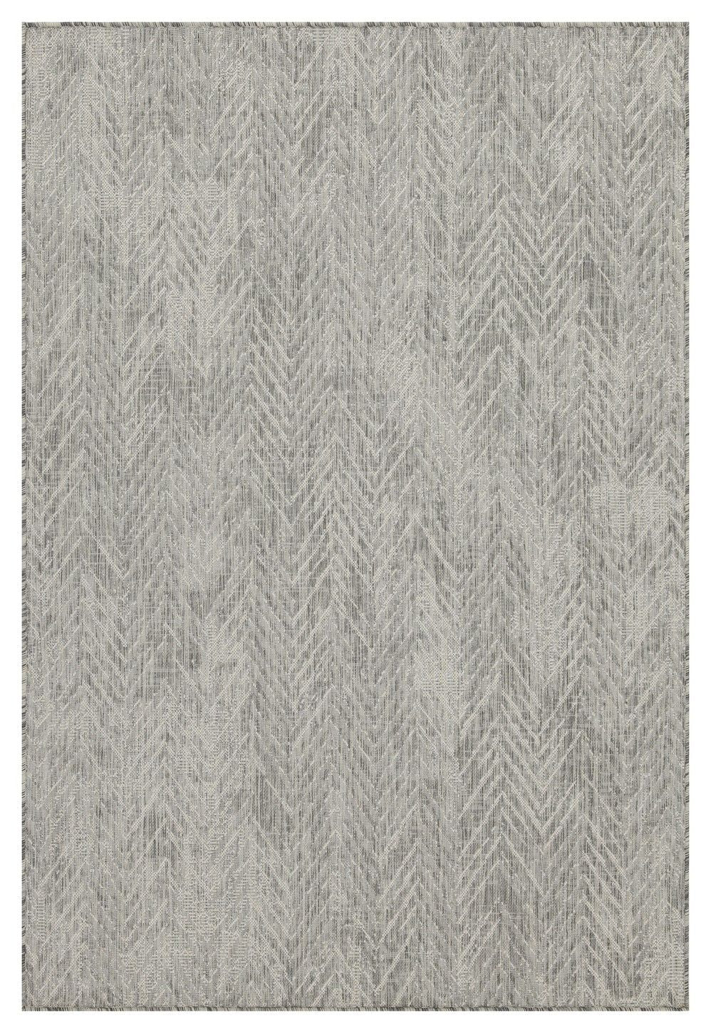 Sunshine - Polyester Indoor / Outdoor Area Rug Gray 5' x 7' by Icona Home Decor | Bel Furniture