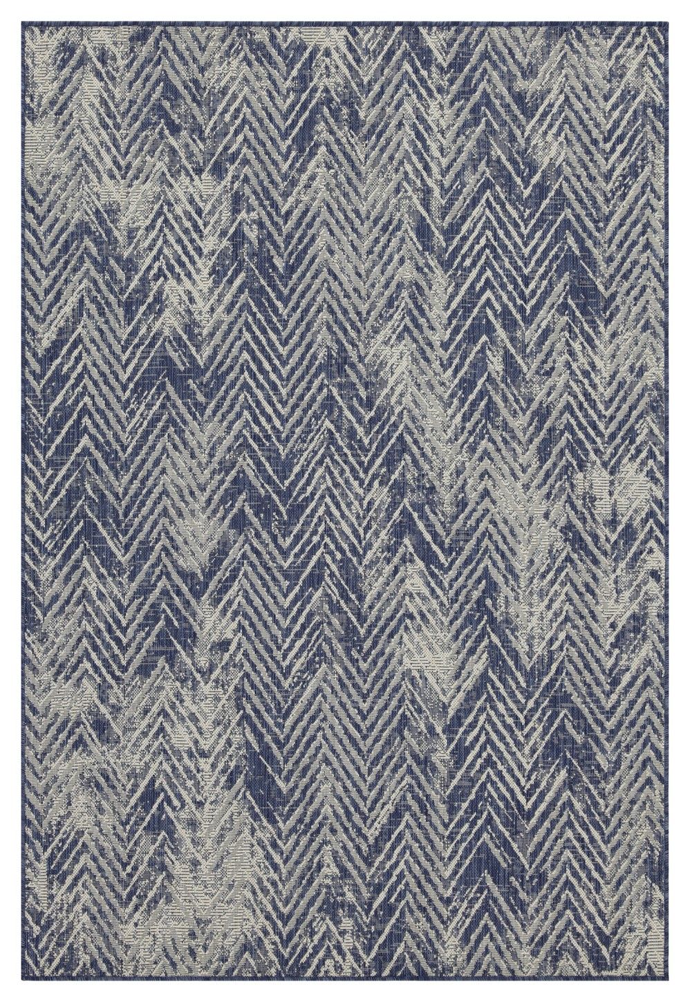 Sunshine - Polyester Indoor / Outdoor Area Rug Blue 5' x 7' by Icona Home Decor | Bel Furniture