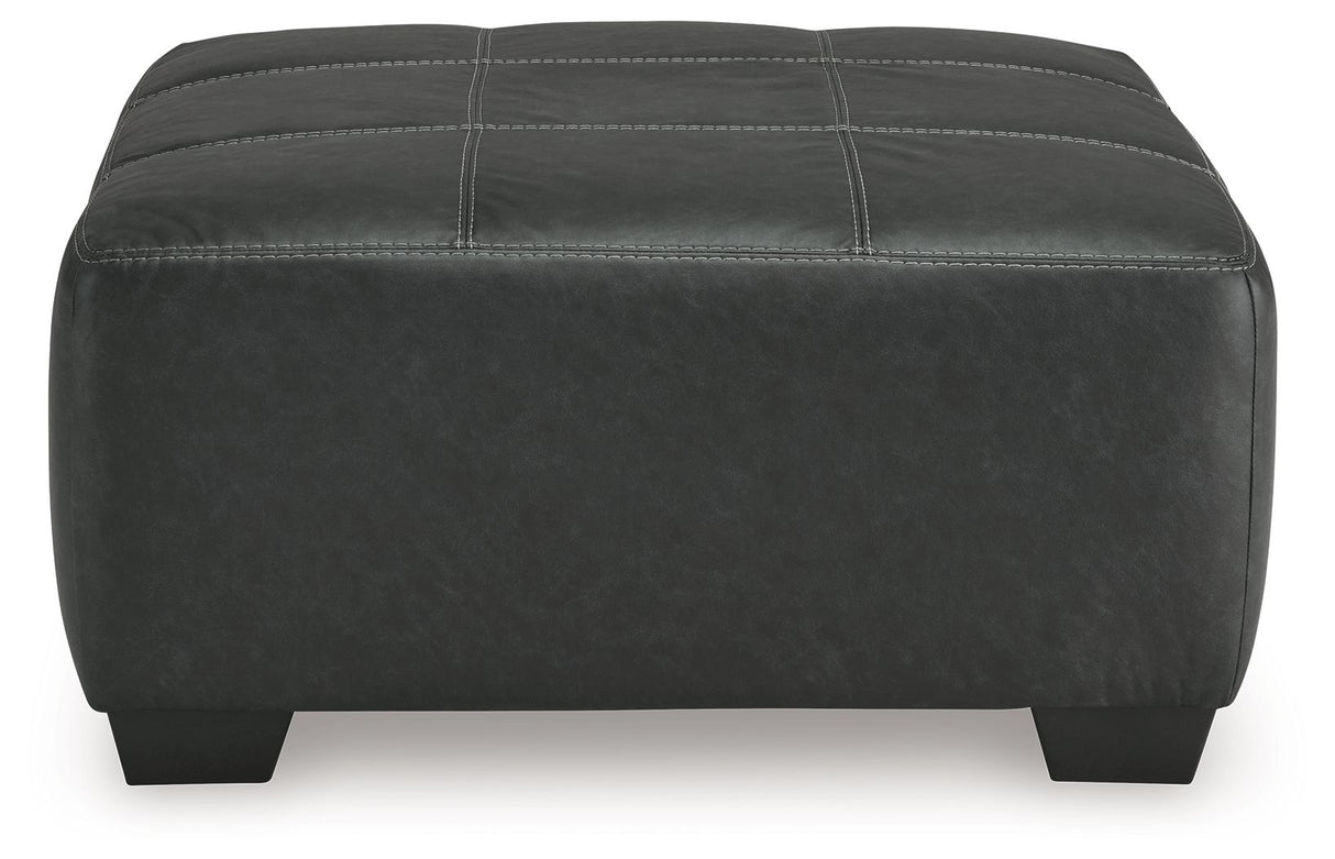 Brixley Pier - Graphite - Oversized Accent Ottoman by Benchcraft® | Bel Furniture