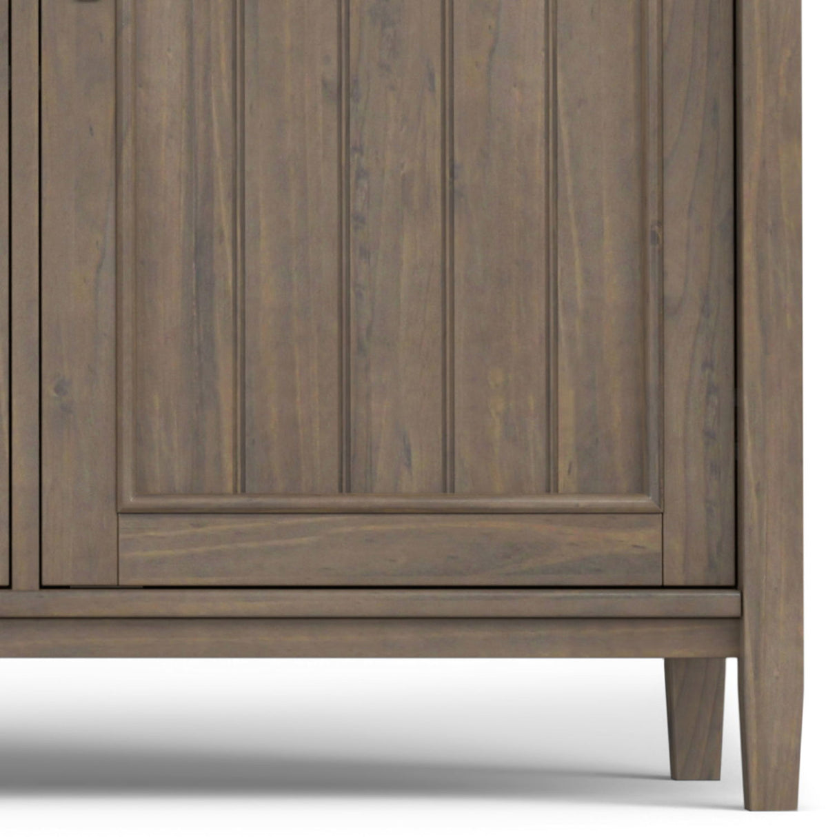 Lev - Wide Storage Cabinet - Smoky Brown by Simpli-Home | Bel Furniture