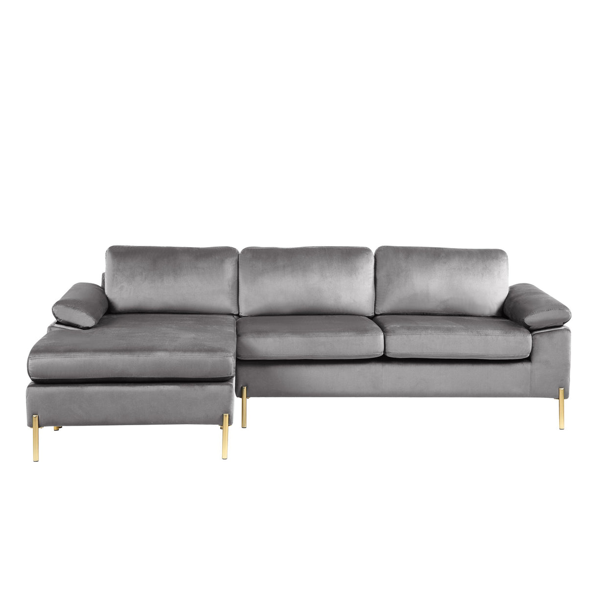 Shannon - Velvet Sectional Sofa With Chaise by Cynthia's Furniture | Bel Furniture
