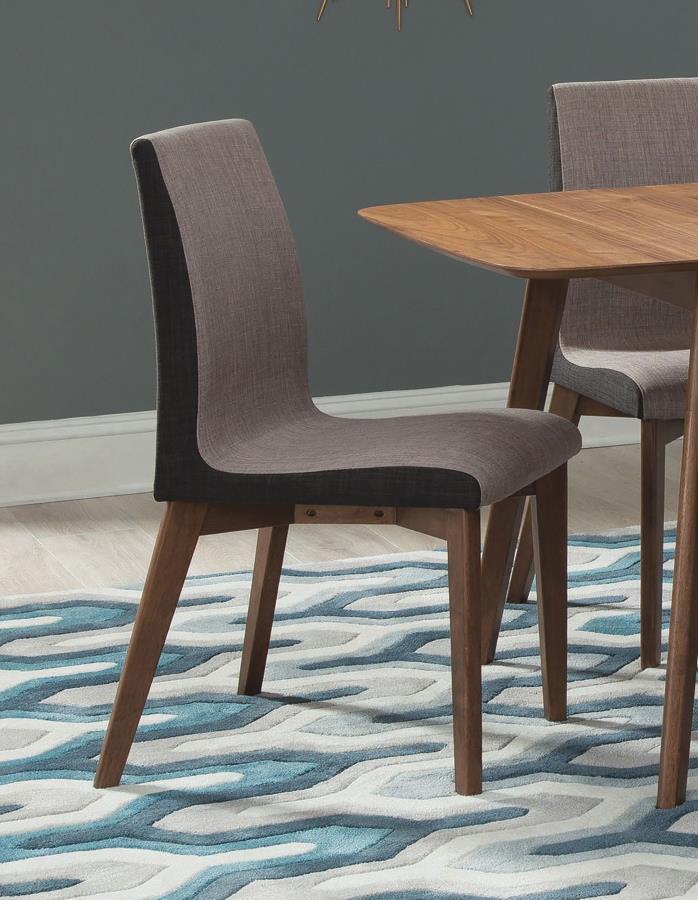Redbridge - Upholstered Dining Side Chair (Set of 2) - Natural Walnut by CoasterEveryday | Bel Furniture