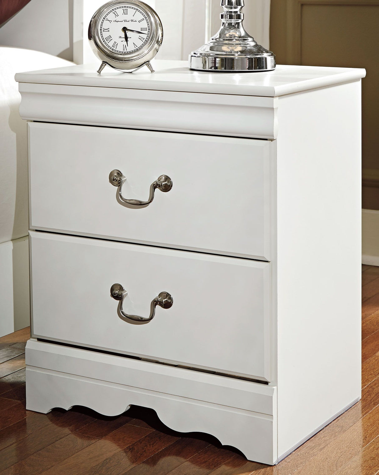 Anarasia - White - Two Drawer Night Stand by Signature Design by Ashley® | Bel Furniture